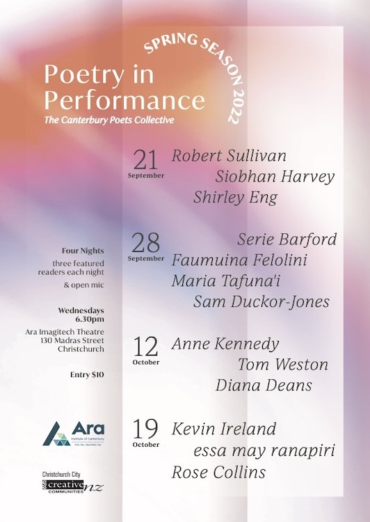 poster for the 2022 Poetry in Performance season